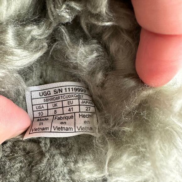 UGG Olive Green Faux Fur Slingback Platform Slippers Women’s US 10 Cozy Y2K - Picture 6 of 9